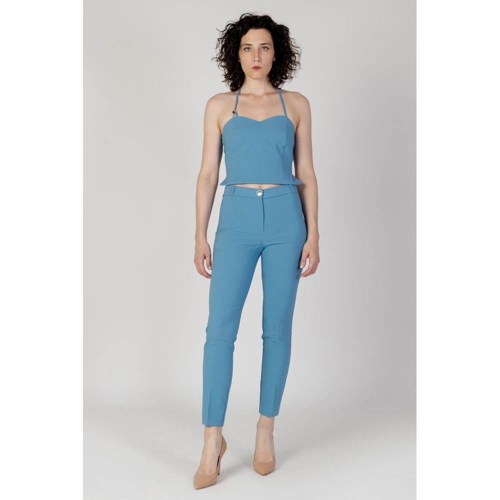 Rinascimento Turquoise Polyester Top - Hilstor