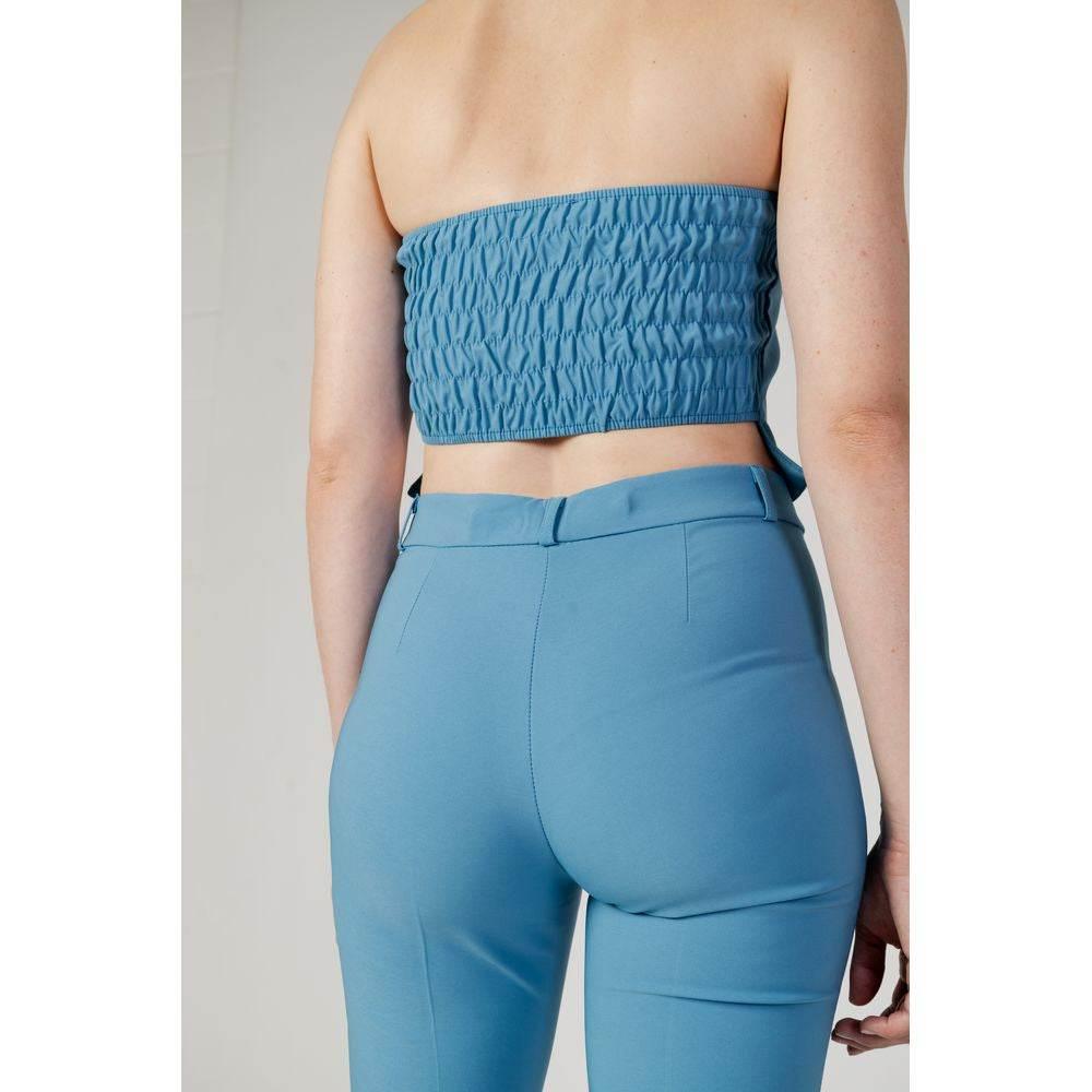 Rinascimento Turquoise Polyester Top - Hilstor