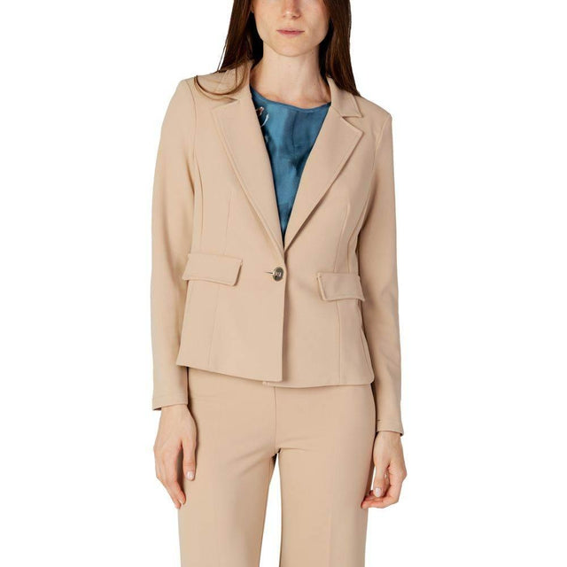 Rinascimento Beige Polyester Suits & Blazer - Hilstor