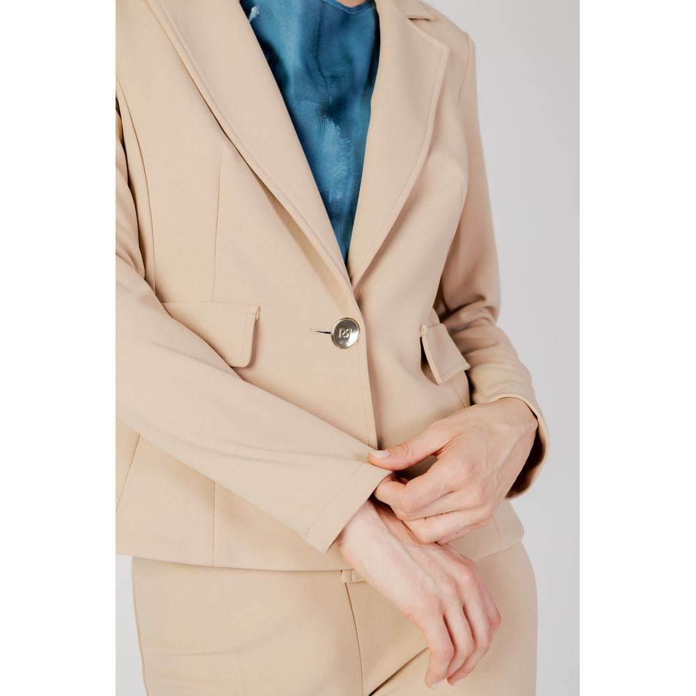 Rinascimento Beige Polyester Suits & Blazer - Hilstor