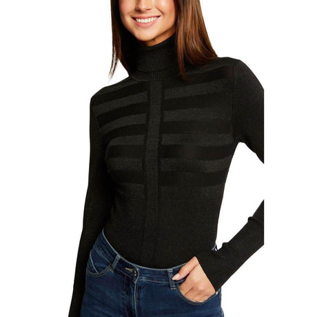 Morgan De Toi Black Viscose Turtleneck - Hilstor