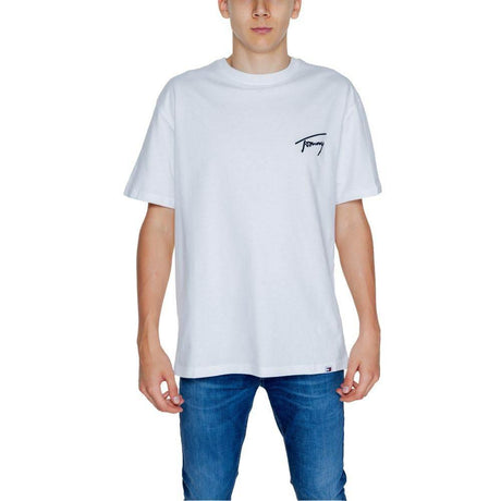 Tommy Hilfiger Jeans White Cotton T-Shirt - Hilstor