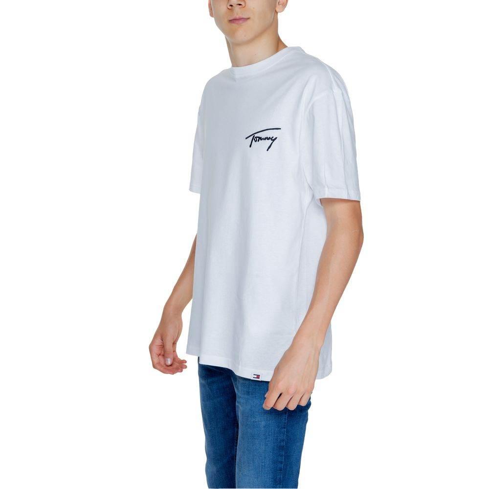 Tommy Hilfiger Jeans White Cotton T-Shirt - Hilstor