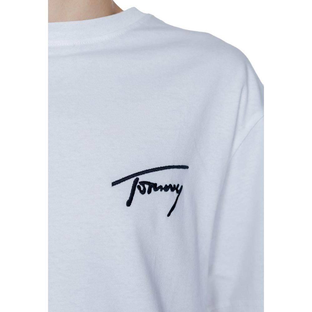 Tommy Hilfiger Jeans White Cotton T-Shirt - Hilstor