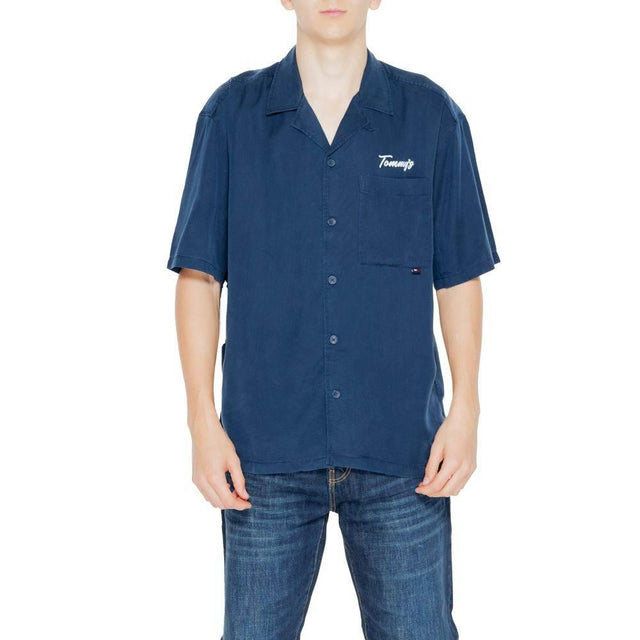 Tommy Hilfiger Jeans Blue Lyocell Shortsleeve - Hilstor