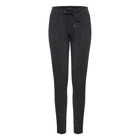 ICHI Gray Polyester Pant - Hilstor
