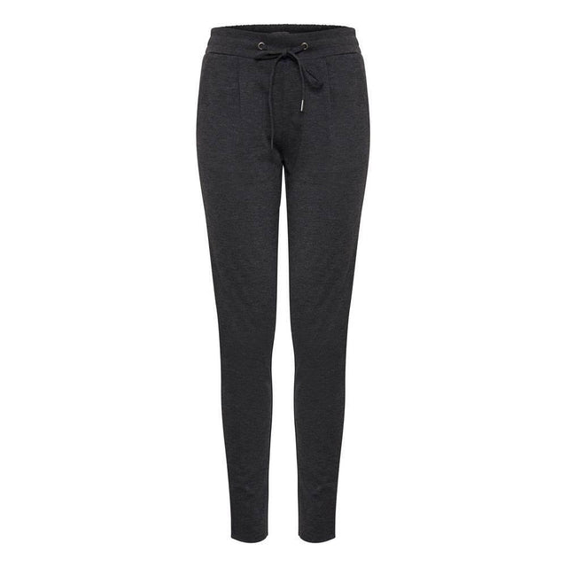 ICHI Gray Polyester Pant - Hilstor