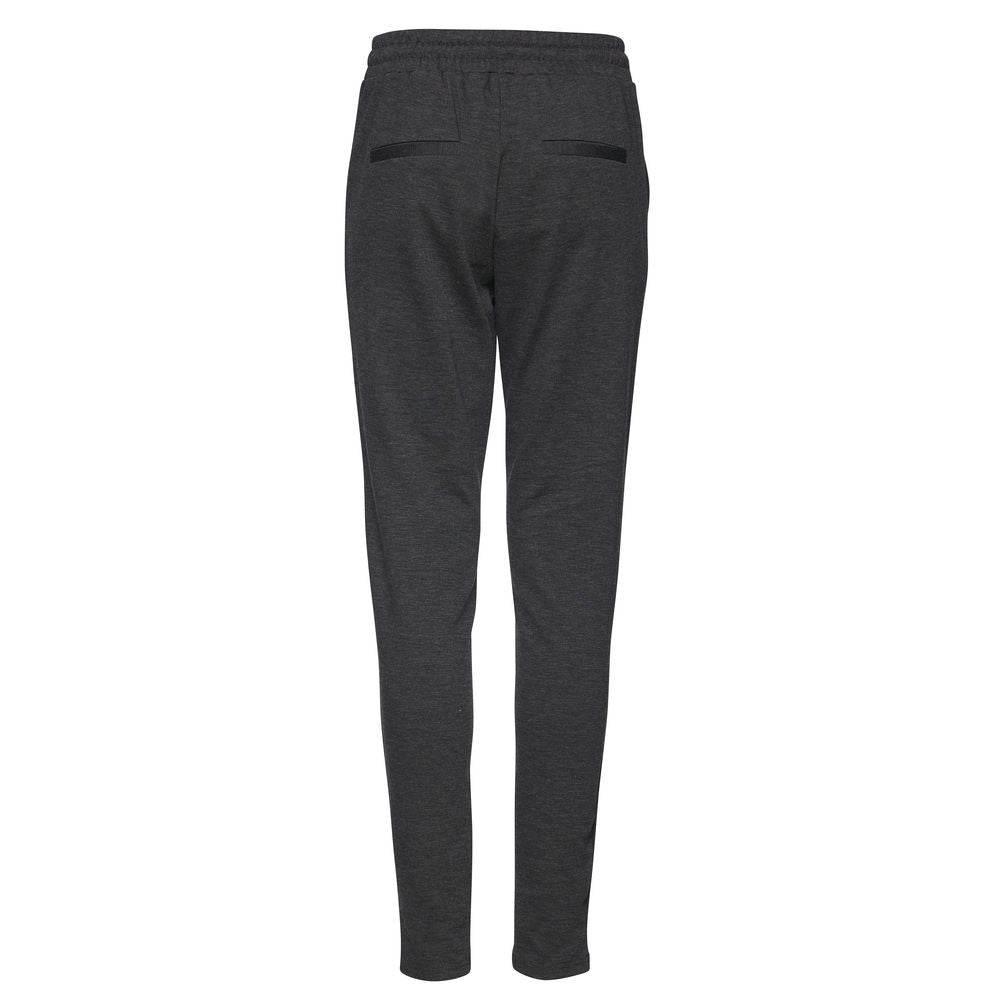 ICHI Gray Polyester Pant - Hilstor