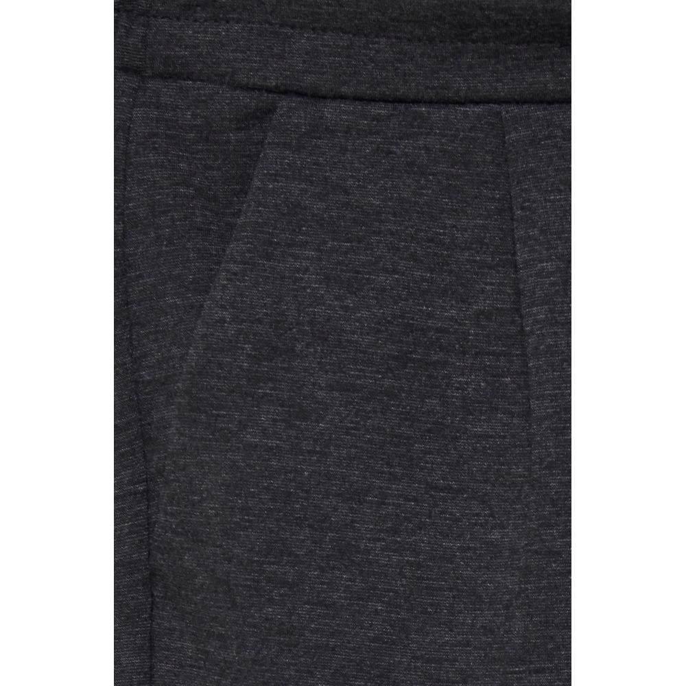 ICHI Gray Polyester Pant - Hilstor
