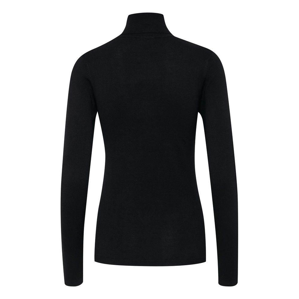 ICHI Black Viscose Turtleneck - Hilstor
