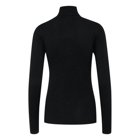 ICHI Black Viscose Turtleneck - Hilstor