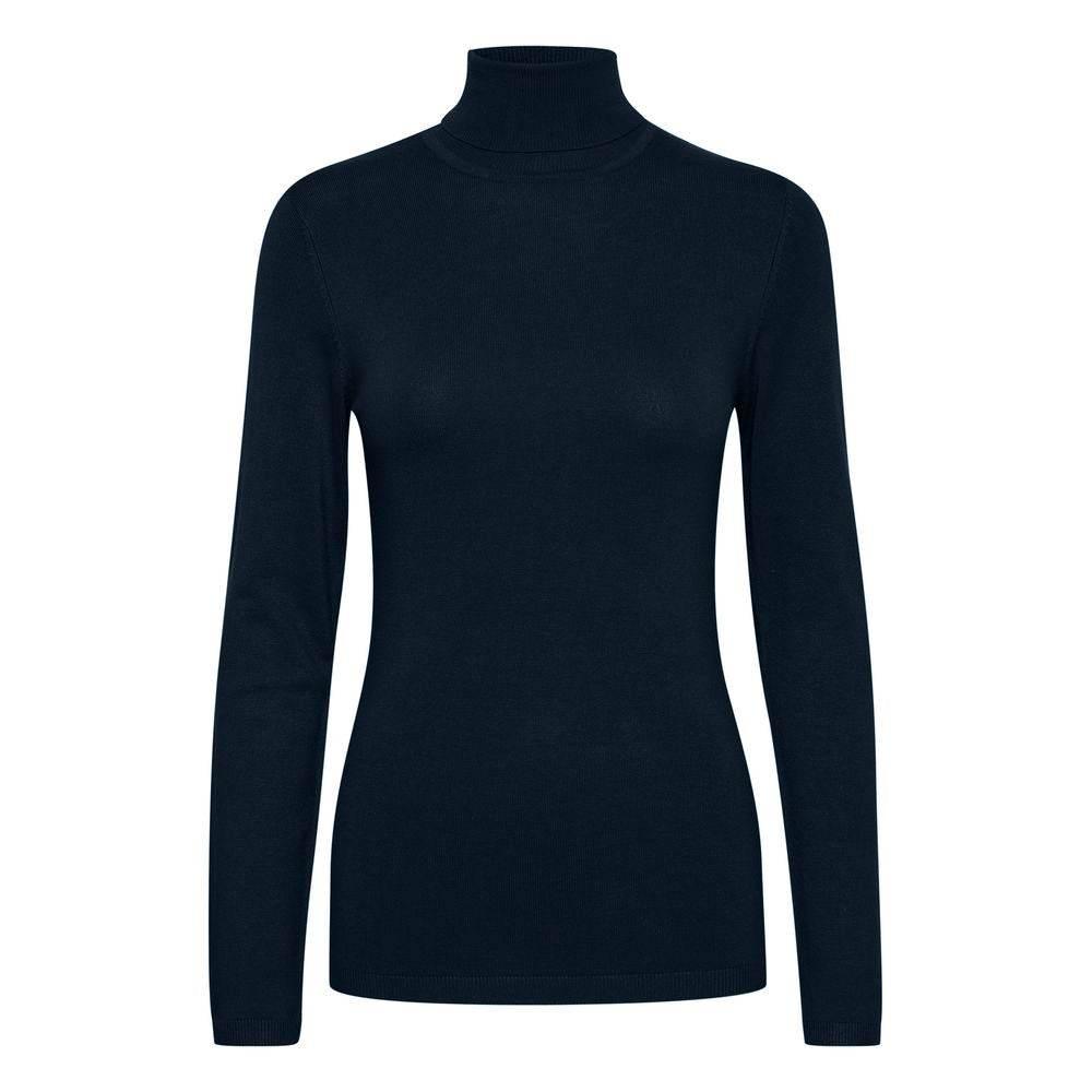 ICHI Blue Viscose Turtleneck - Hilstor