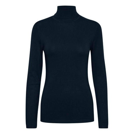 ICHI Blue Viscose Turtleneck - Hilstor