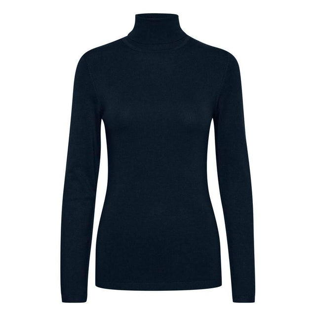ICHI Blue Viscose Turtleneck - Hilstor