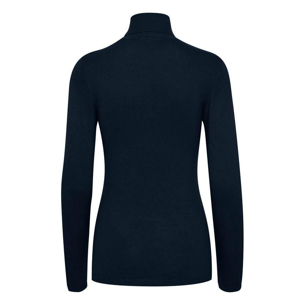 ICHI Blue Viscose Turtleneck - Hilstor
