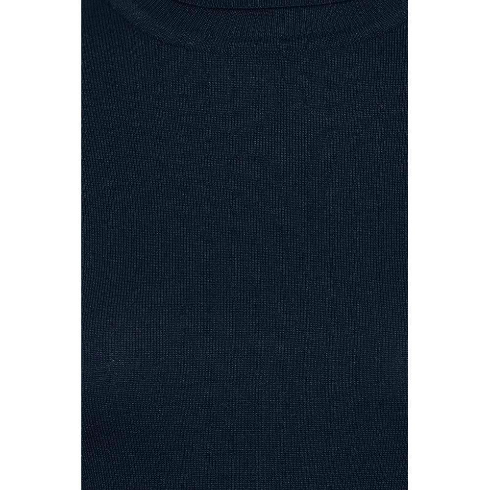 ICHI Blue Viscose Turtleneck - Hilstor