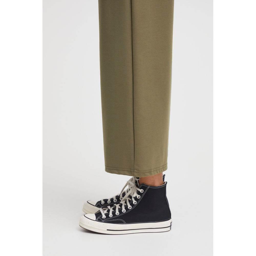 ICHI Green Recycled Polyester Pant - Hilstor