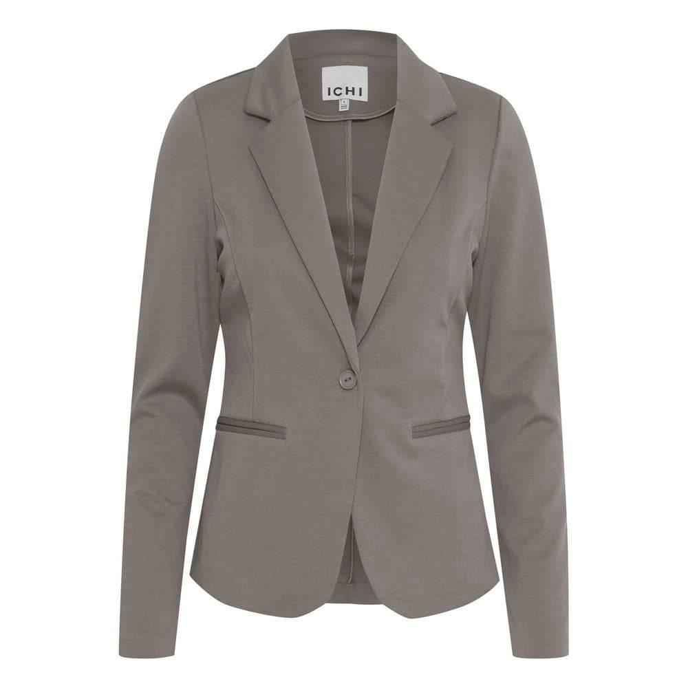 ICHI Gray Polyester Suits & Blazer - Hilstor
