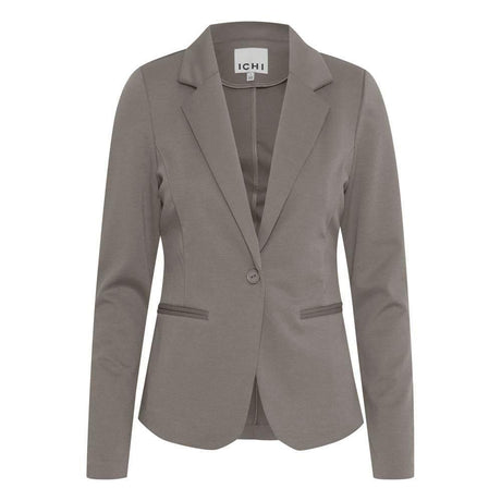ICHI Gray Polyester Suits & Blazer - Hilstor