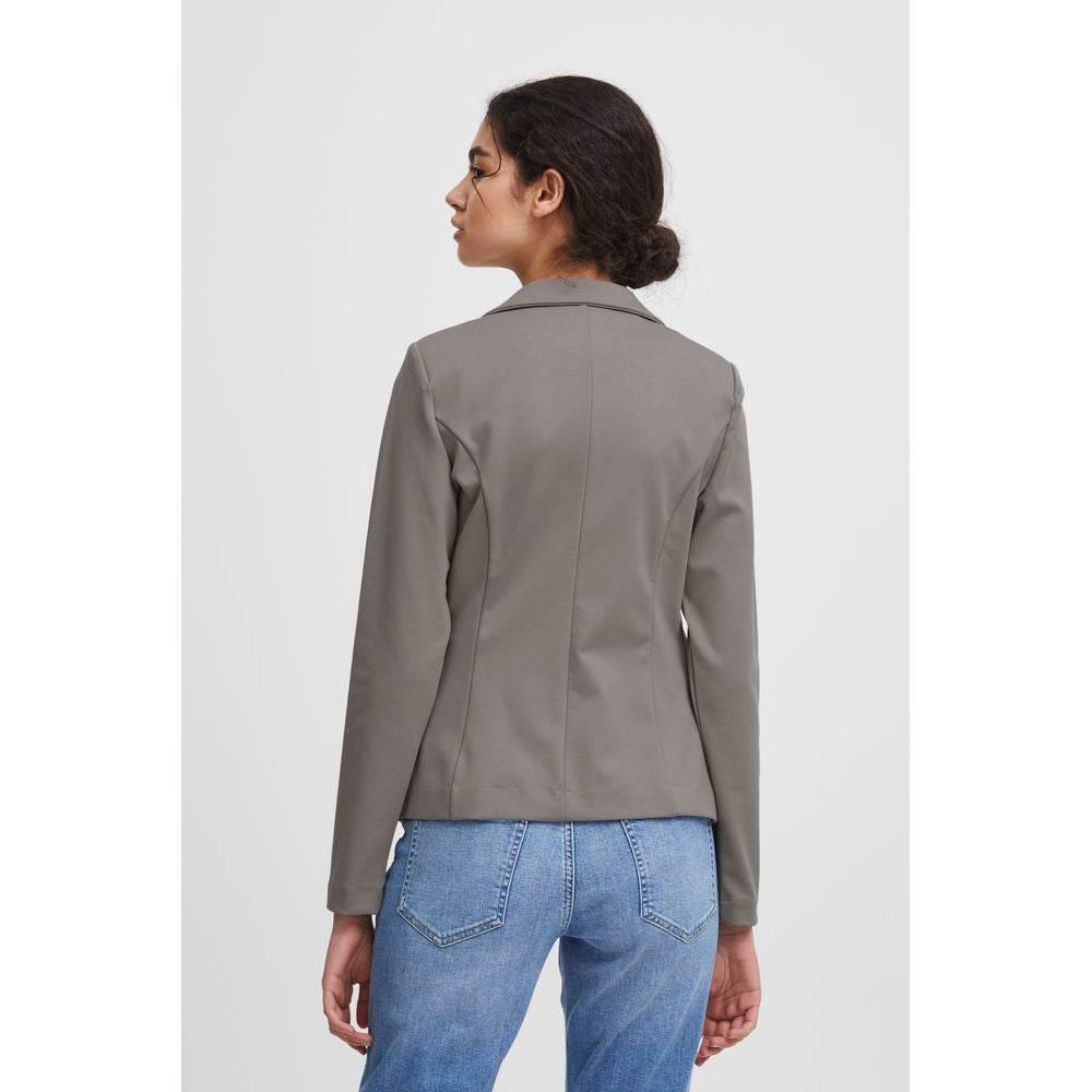 ICHI Gray Polyester Suits & Blazer - Hilstor