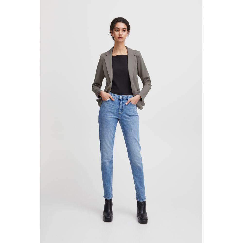 ICHI Gray Polyester Suits & Blazer - Hilstor