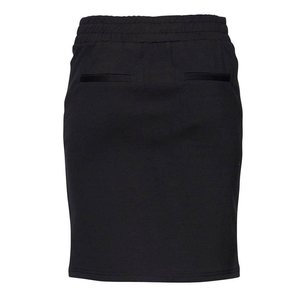 ICHI Black Polyester Skirt - Hilstor