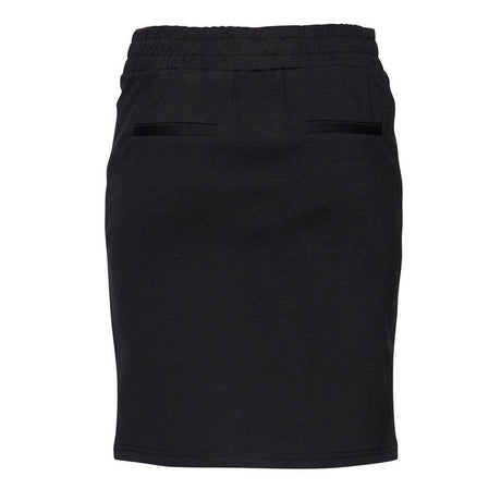 ICHI Black Polyester Skirt - Hilstor