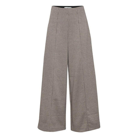ICHI Beige Polyester Pant - Hilstor
