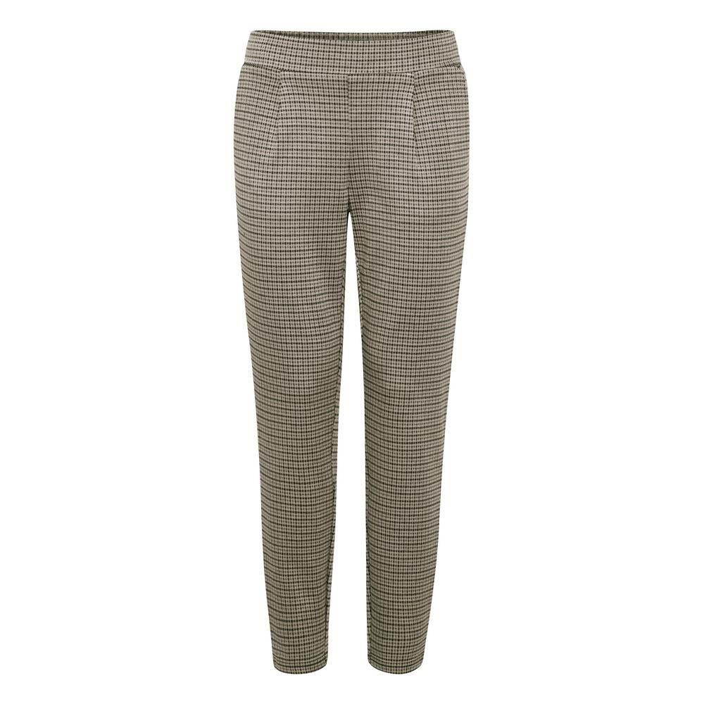 ICHI Beige Polyester Pant - Hilstor