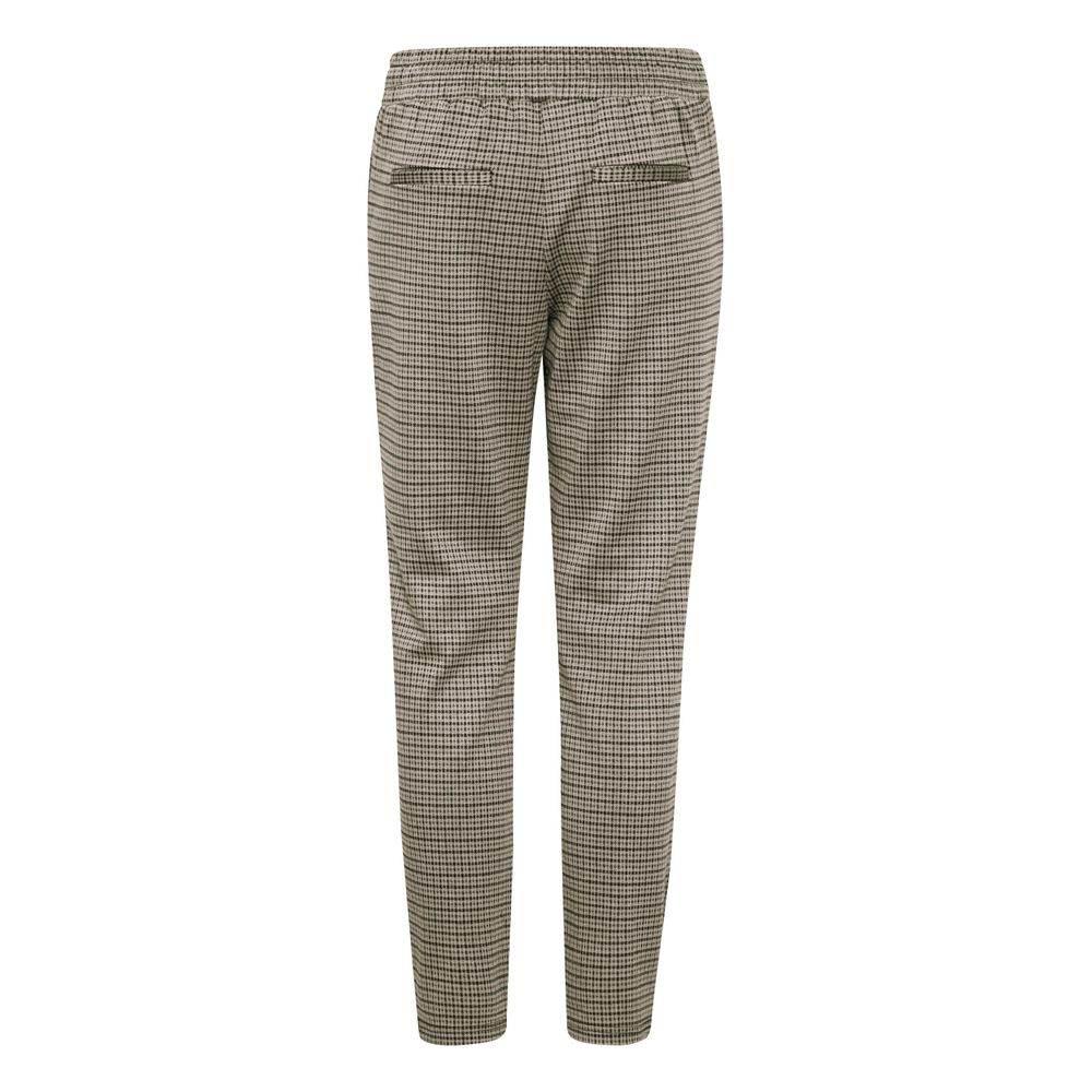 ICHI Beige Polyester Pant - Hilstor