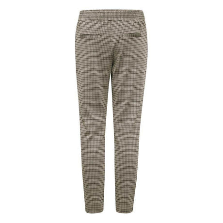 ICHI Beige Polyester Pant - Hilstor