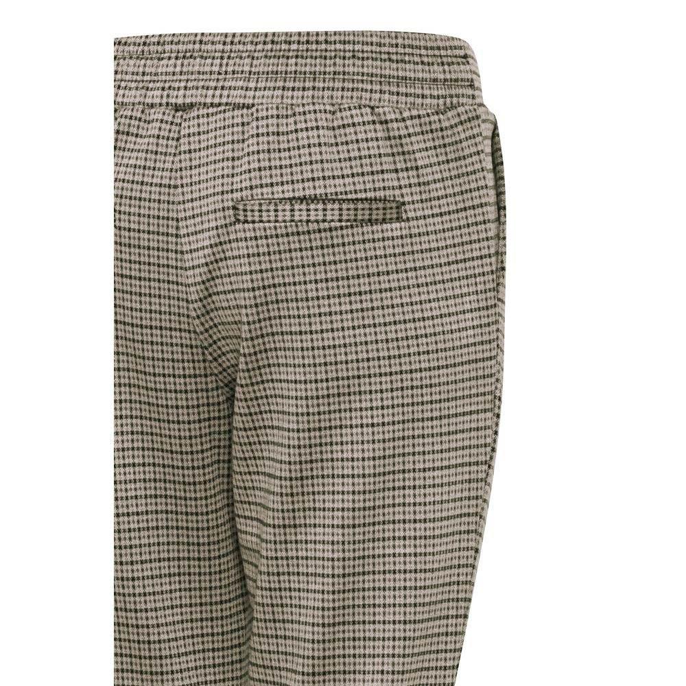 ICHI Beige Polyester Pant - Hilstor
