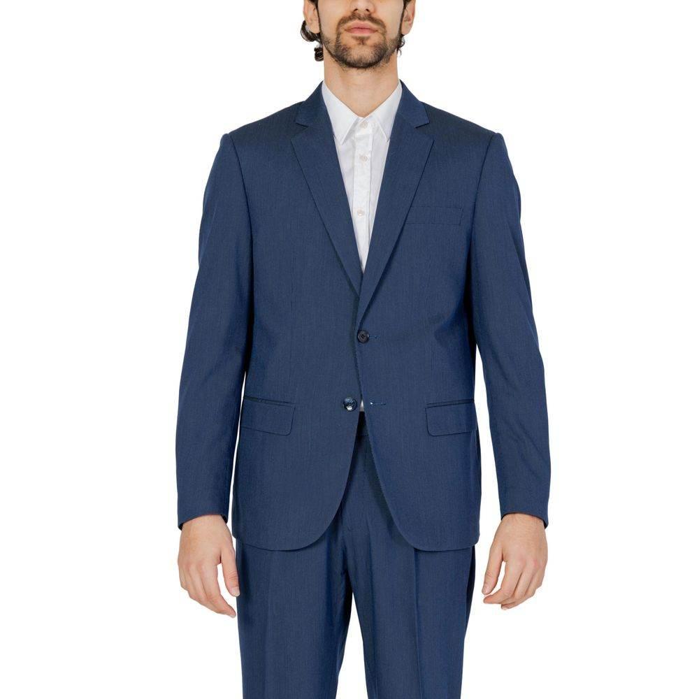 Antony Morato Blue Polyester Blazer - Hilstor