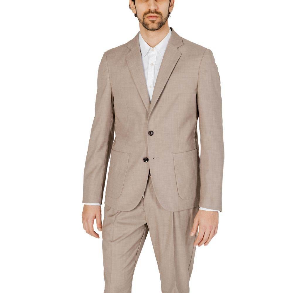 Antony Morato Beige Polyester Blazer - Hilstor