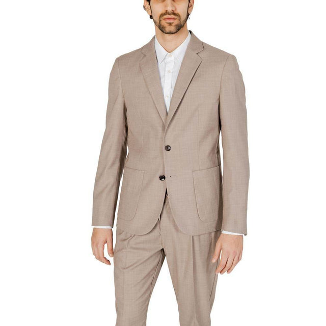 Antony Morato Beige Polyester Blazer - Hilstor