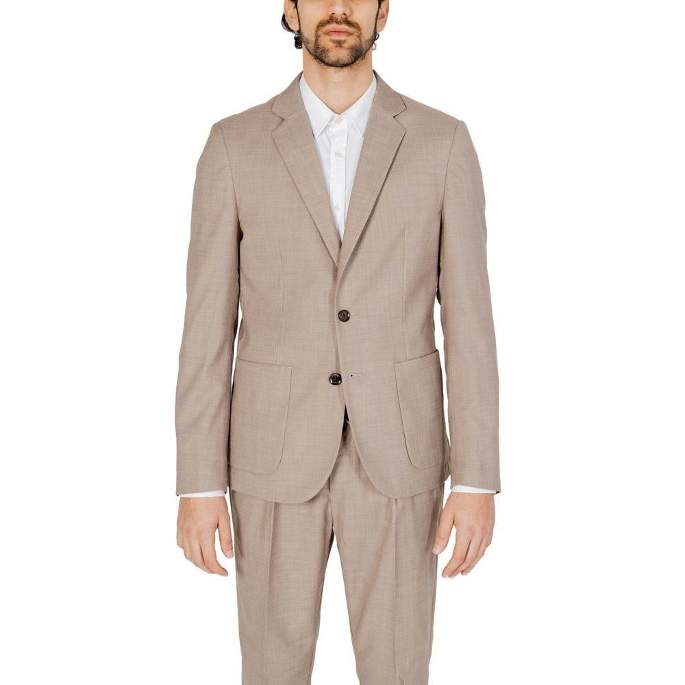 Antony Morato Beige Polyester Blazer - Hilstor
