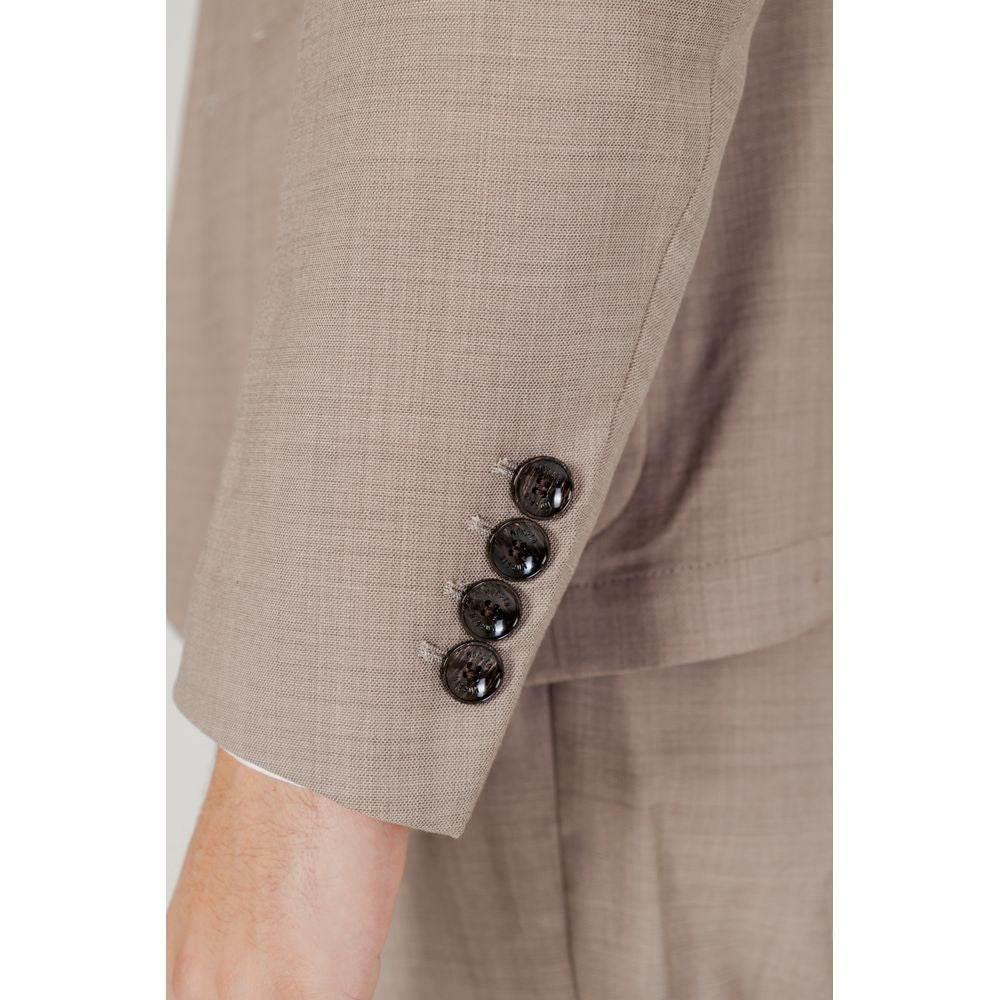 Antony Morato Beige Polyester Blazer - Hilstor