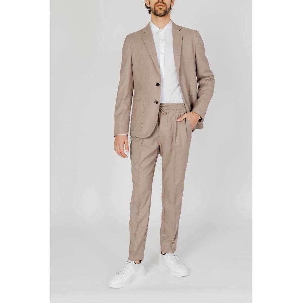Antony Morato Beige Polyester Blazer - Hilstor