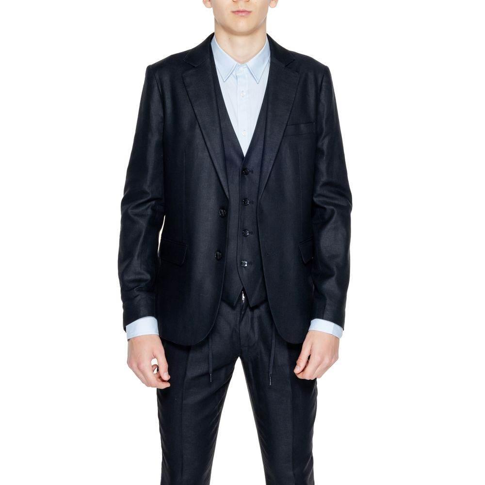 Antony Morato Black Linen Blazer - Hilstor