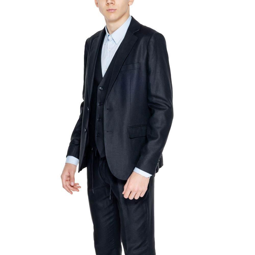 Antony Morato Black Linen Blazer - Hilstor