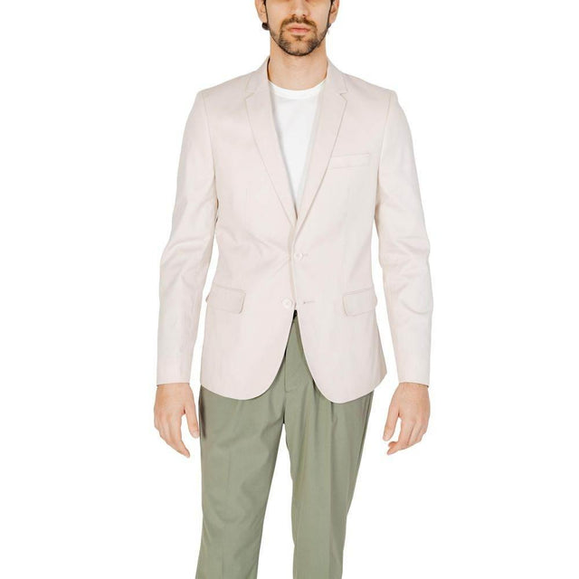 Antony Morato Cream Cotton Blazer - Hilstor