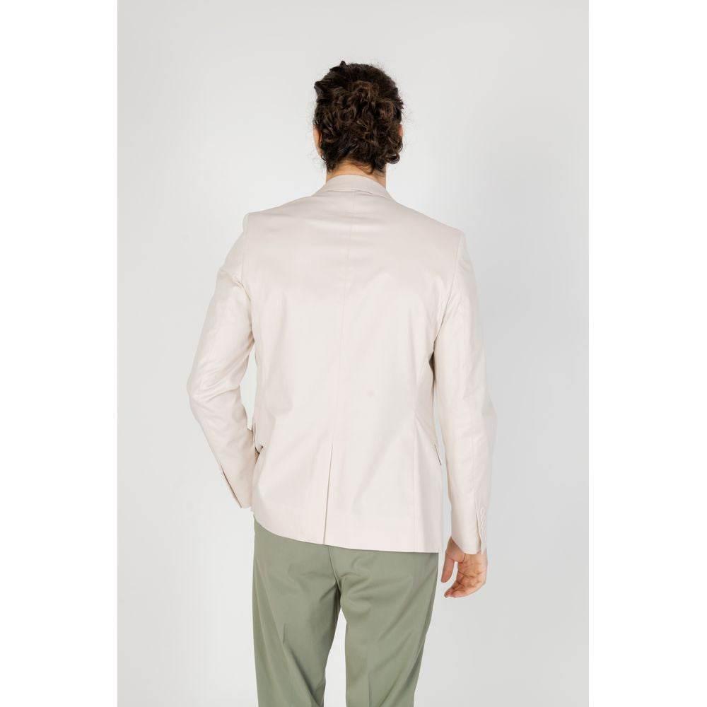 Antony Morato Cream Cotton Blazer - Hilstor