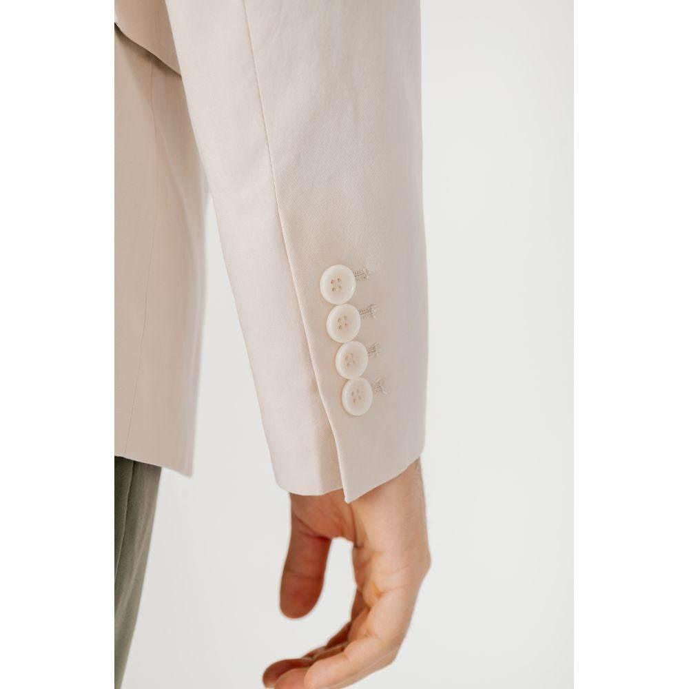 Antony Morato Cream Cotton Blazer - Hilstor