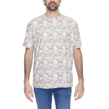 Antony Morato Beige Polyester T-Shirt - Hilstor