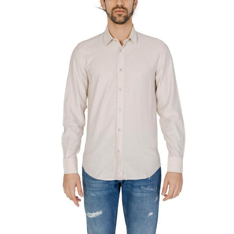Antony Morato Beige Viscose Shirt - Hilstor