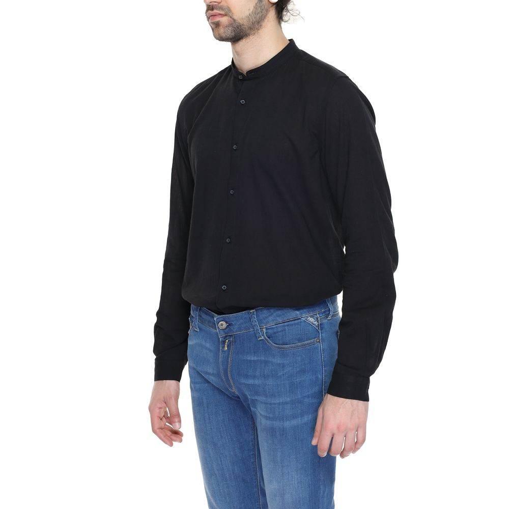 Antony Morato Black Cotton Shirt - Hilstor