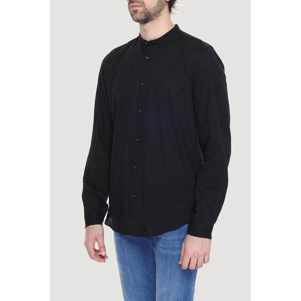 Antony Morato Black Cotton Shirt - Hilstor