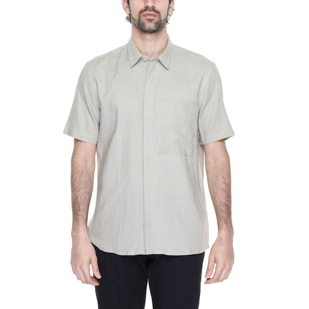 Antony Morato Beige Linen Shortsleeve - Hilstor