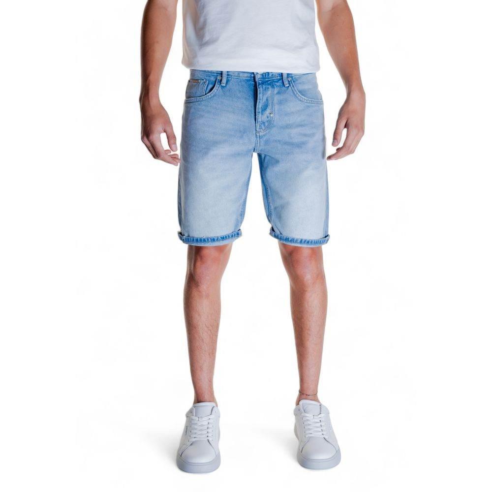 Antony Morato Light Blue Cotton Bermuda - Hilstor
