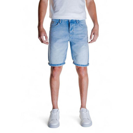 Antony Morato Light Blue Cotton Bermuda - Hilstor